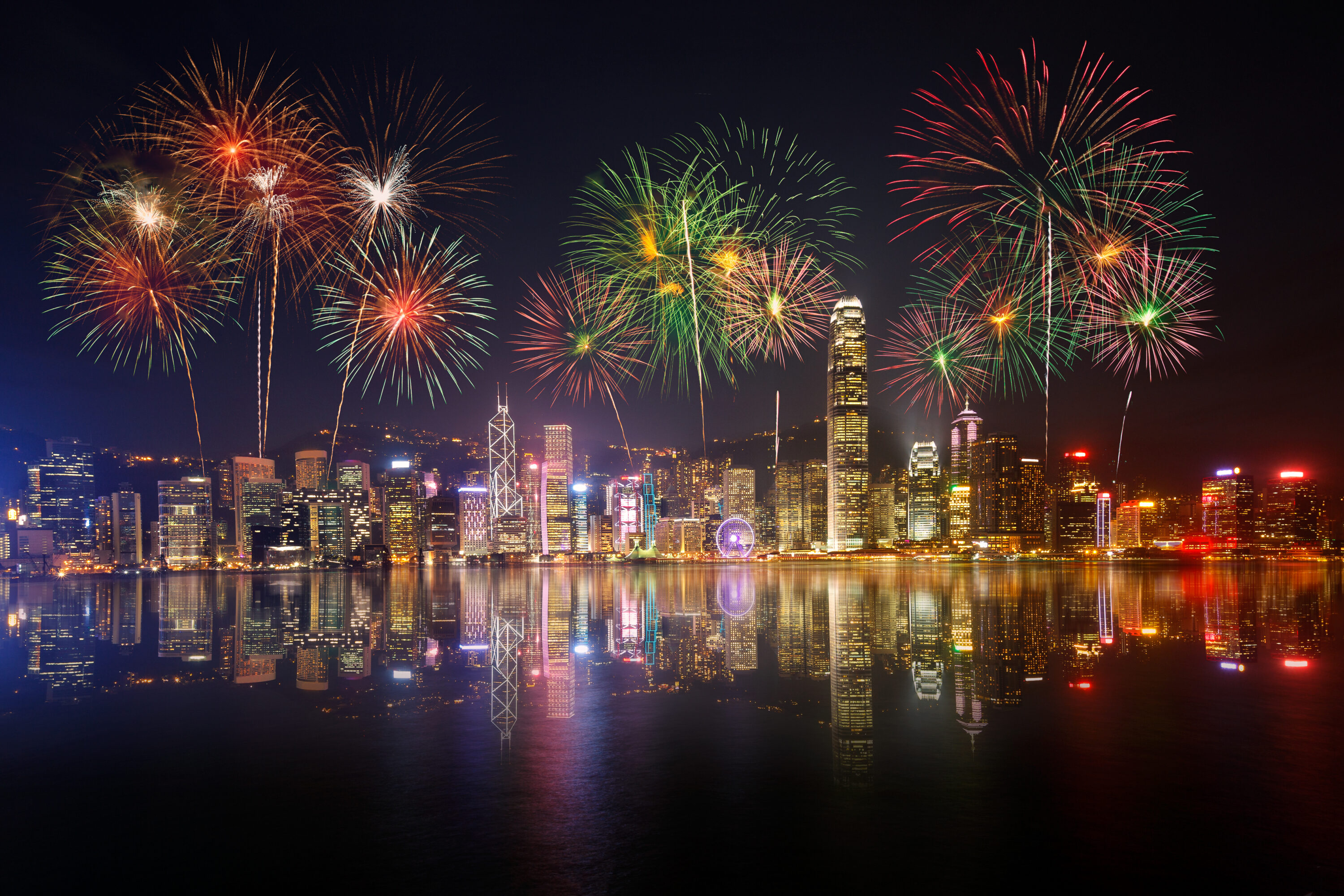 chinese new year fireworks hong kong 2024